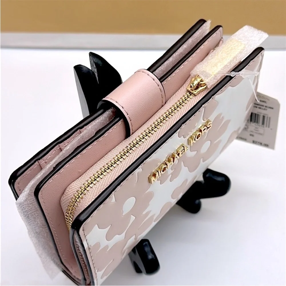 Michael Kors Pink and White Floral Wallet